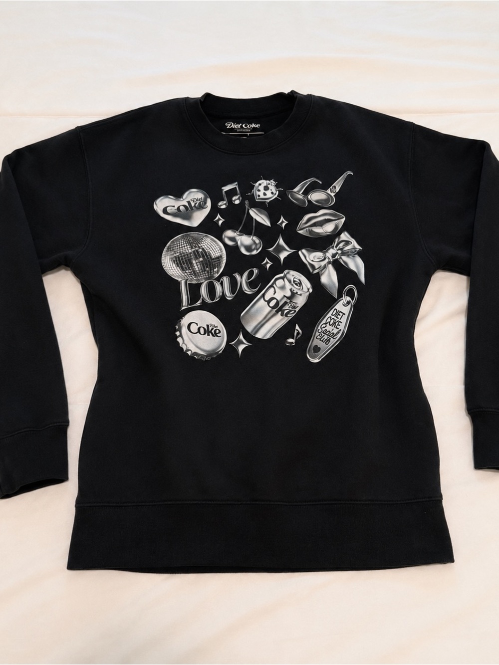 Diet Coke Black Graphic Crewneck Sweatshirt